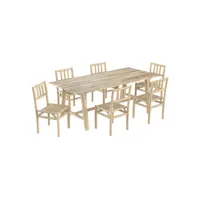 table et chaises de jardin morillo 6-8 personnes en teck massif