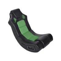 fauteuil à bascule jeux video gamer sow noir et vert
