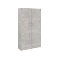 armoire de rangement gris béton 82,5x30,5x150 cm