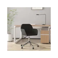 chaise pivotante de bureau noir tissu