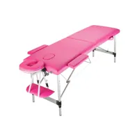 table de massage réglable en hauteur en 2 parties 185x60x63cm rose talkeach