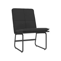 chaise longue noir 54x75x76 cm similicuir