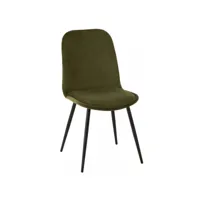 chaise claire metal/textile vert 96149