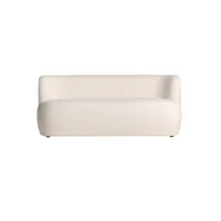 sofa en coton bouclé, de couleur blanc, 195x81x73 cm