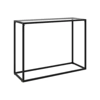 vidaxl table console transparent 100x35x75 cm verre trempé
