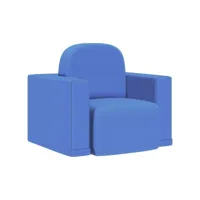 canapé pour enfants 2 en 1 canapé fixe  canapé scandinave sofa bleu similicuir meuble pro frco99024