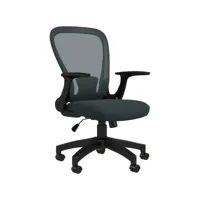 chaise de bureau ergonomique - soutien lombaire, hauteur réglable, pivotante - noir anthracite