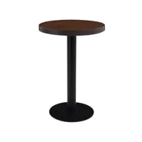 table de bistro table de jardin  table de bar marron foncé 60 cm mdf meuble pro frco72916