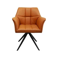 chaise avec accoudoirs pivotante thinktank orange kare design