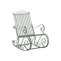 fauteuil à bascule smilla en fer forgé , vert antique