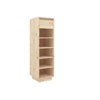 moderne armoire à chaussures 30x34x105 cm bois de pin massif - meuble étagère à chaussures