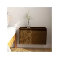 armoire murale marron miel 60x30x35 cm bois de pin massif