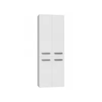 ellos - armoire de salle de bain avec deux paniers - poignées minimalistes - 174x60x30 - colonne de rangement - blanc