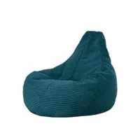 icon pouf fauteuil en velours côtelé dalton, pouf de salon, pouf poire pour adultes - fabriqué en europe