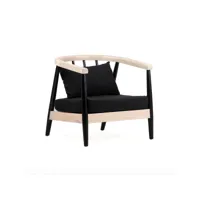 fauteuil thai natura noir naturel bois 64 x 66 x 70 cm
