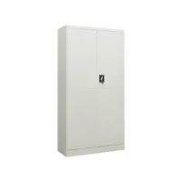 armoire à casiers gris clair 90x40x180 cm acier