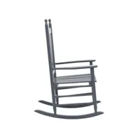 vidaxl chaise à bascule avec siège incurvé gris bois de peuplier 45698
