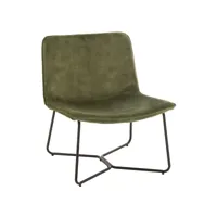 chaise lounge isabel metal/textile vert
