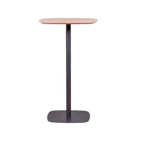 table haute pour bar style industriel, 106cm de hauteur et 60x60cm - pub mesa136