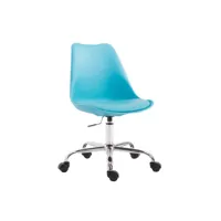 chaise de bureau toulouse à coque en plastique , bleu