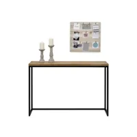 table d'entree - console - industriel vintage 100x30x80 cm noir icb3010080-30 ng-ev
