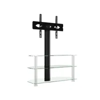 armoire hifi - meuble tv d'angle 3 niveaux pour 32-70 pouces noir et argenté moderne 64580 best00008849973-vd-confoma-tv-m05-4184