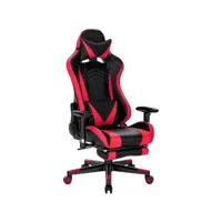 fauteuil de bureau sport chaise de jeu course en cuir synthétique rouge et noir helloshop26 19_0000091