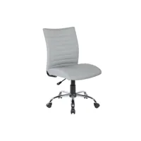 chaise de bureau dkum, fauteuil de travail, siège de bureau ergonomique, 54x48h90/100 cm, gris 8052773857628