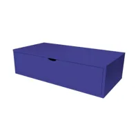 cube de rangement bois 100x50 cm + tiroir  bleu foncé cube100t-df