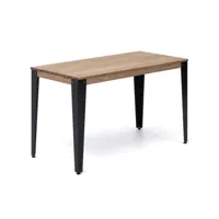 table salle a manger lunds  160x80x75cm  noir-vieilli box furniture ccvl8016075 ng-ev