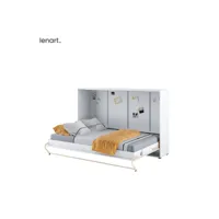 lenart lit escamotable concept pro cp05 120x200 horizontal blanc mat