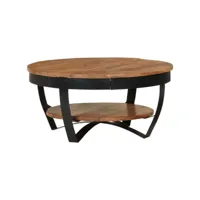 table basse table de salon  bout de canapé 65x65x32 cm bois d'acacia solide meuble pro frco15991