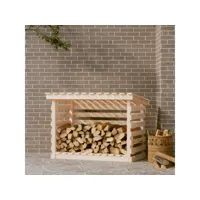 support pour bois de chauffage porte-bûches - abri de stockage pour jardin - 108x73x79 cm bois de pin meuble pro frco37780