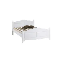 lit blanc 2 places pour couchage 160 x 200 style anglais l 169 h 100 p 208 cm 40160