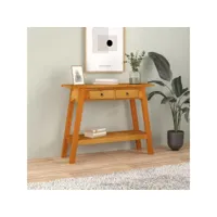 table console avec tiroirs 90x30x75 cm bois d'acajou massif meuble pro frco19537