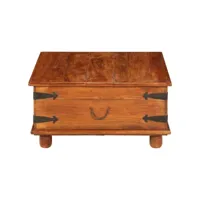 table basse bois d'acacia et finition en sesham 80x80x40 cm 245653