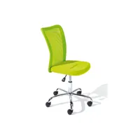 chaise de bureau avec roulettes bonnie vert mesh tissu respirant