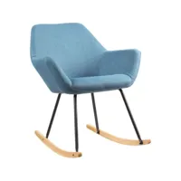 paris prix - fauteuil à bascule design cullman 89cm bleu