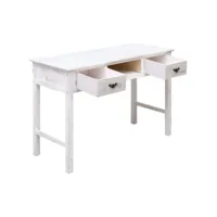 table console - table d'appoint blanc antique 110x45x76 cm bois