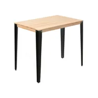 table mange debout lunds 60x140x110cm  noir-naturel. box furniture ccvl60140108 ng-na