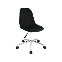 chaise de bureau pivotante.chaise en velours.fauteuil de bureau ergonomique.hauteur réglable.noir