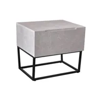 table de chevet logam 1 tiroir marbre