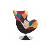 fauteuil patchwork 76 x 75 x 95 cm - multicolore