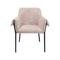 chaise avec accoudoirs bess flitter crème kare design