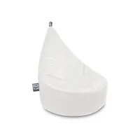pouf fauteuil similicuir indoor blanc happers xl 3806118