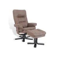 fauteuil de relaxation manuel en microfibre - hippeus - microfibre marron