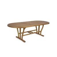 table extensible noemi en bois mélaminé ovale 180/240x100 cm