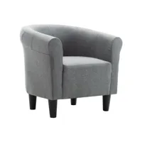 vidaxl fauteuil gris foncé tissu 248027