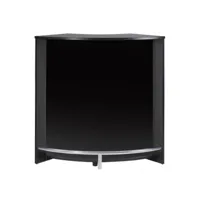 meuble bar comptoir 2 etagères repose-pieds métal 106,9 x 104,8 x 53,3 cm - coloris: noir snack106non