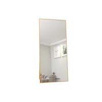 miroir sur pied rectangle avec cadre en métal miroir sur pied hd grand  pour salon, chambre et dressing miroir doré 180x80cm